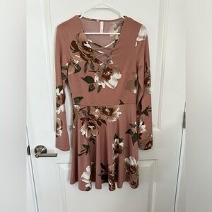 Mauve floral dress